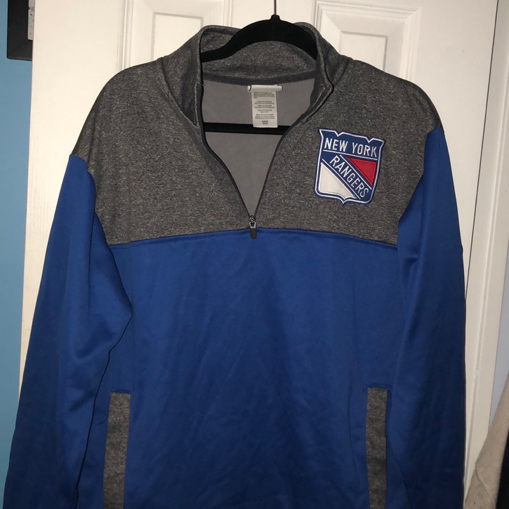 **NEW New York Rangers quarterzip sweater